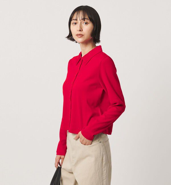 UNITED ARROWS「コットン フライス ポロシャツ」|Tシャツ・カットソー|RED