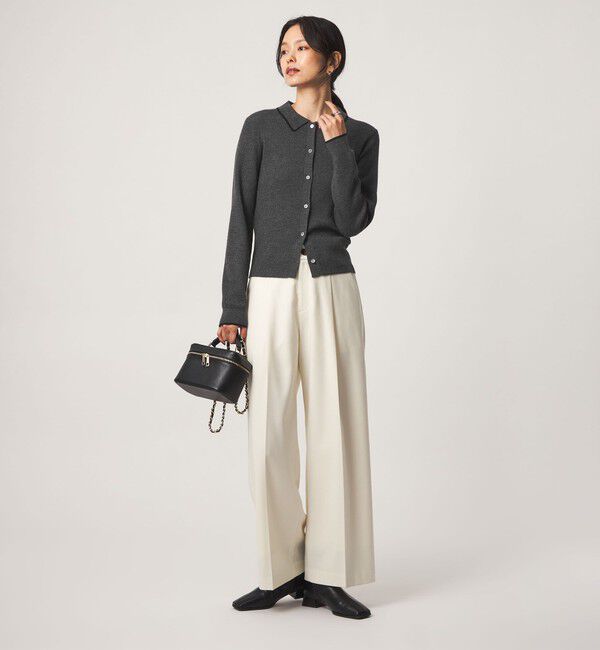UNITED ARROWS green label relaxing「ウール リブ 襟付き ニット カーディガン ウォッシャブル」|カーディガン|
