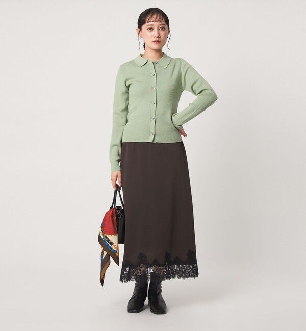UNITED ARROWS green label relaxing「ウール リブ 襟付き ニット カーディガン ウォッシャブル」|カーディガン|