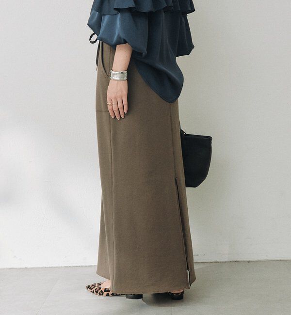  「【4サイズ展開】スウェットロングスカート」|スカート|