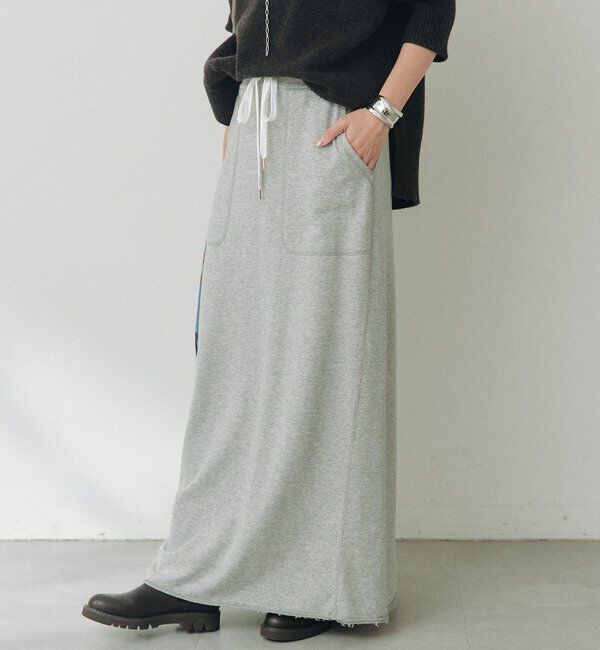  「【4サイズ展開】スウェットロングスカート」|スカート|