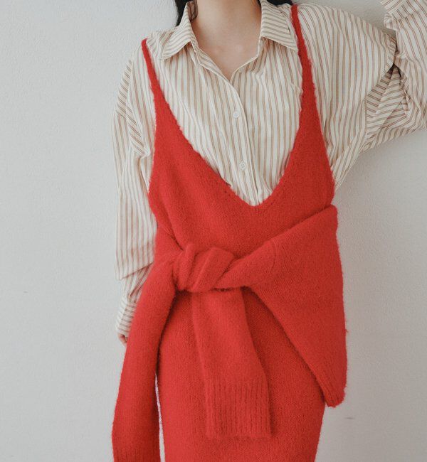  「【WEB先行販売】ニットキャミドレス」|ワンピース|