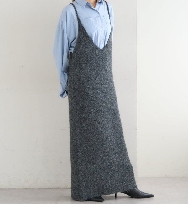  「【WEB先行販売】ニットキャミドレス」|ワンピース|
