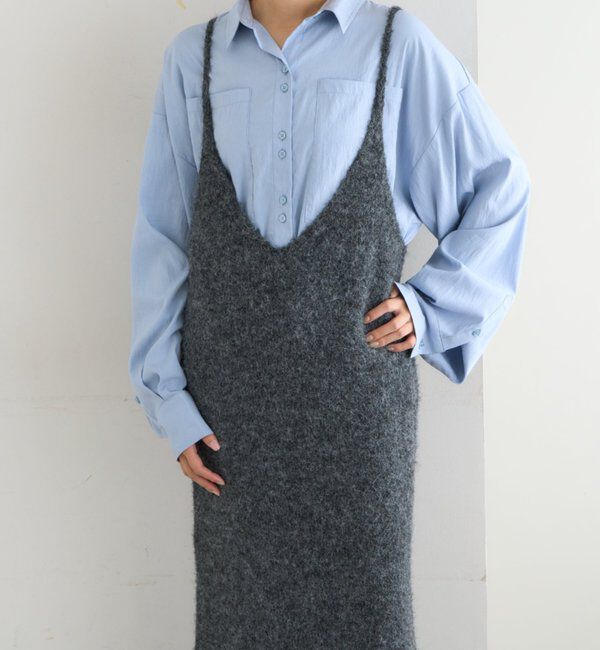  「【WEB先行販売】ニットキャミドレス」|ワンピース|