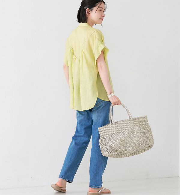 collex「【WEB限定】リネンギャザーブラウス」|シャツ・ブラウス|