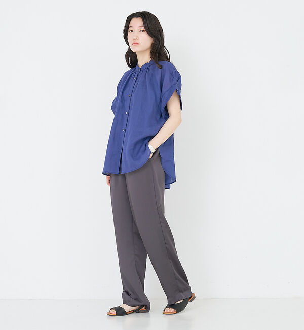collex「【WEB限定】リネンギャザーブラウス」|シャツ・ブラウス|