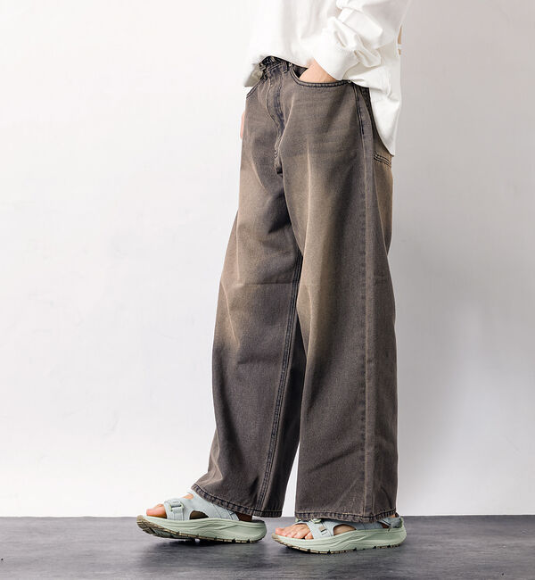 ABAHOUSE「SLUB DENIM BAGGY PANTS /スラブ デニム バギー パンツ/」|デニム|
