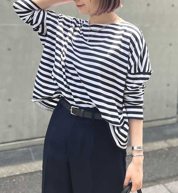 Rouge vif「ドロップショルダー ショートカットソー」|Tシャツ・カットソー|ブラック系その他1