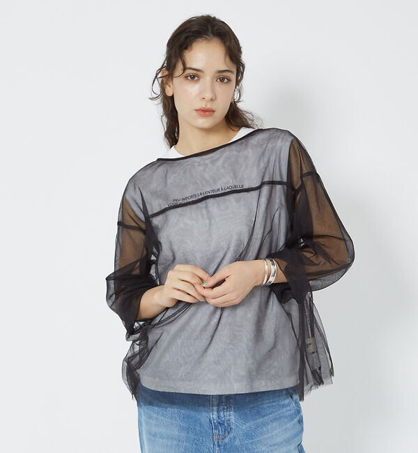 Rouge vif「2WAYチュールシアーブラウス」|シャツ・ブラウス|