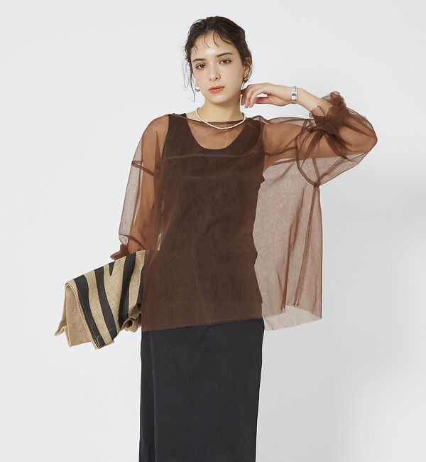 Rouge vif「2WAYチュールシアーブラウス」|シャツ・ブラウス|
