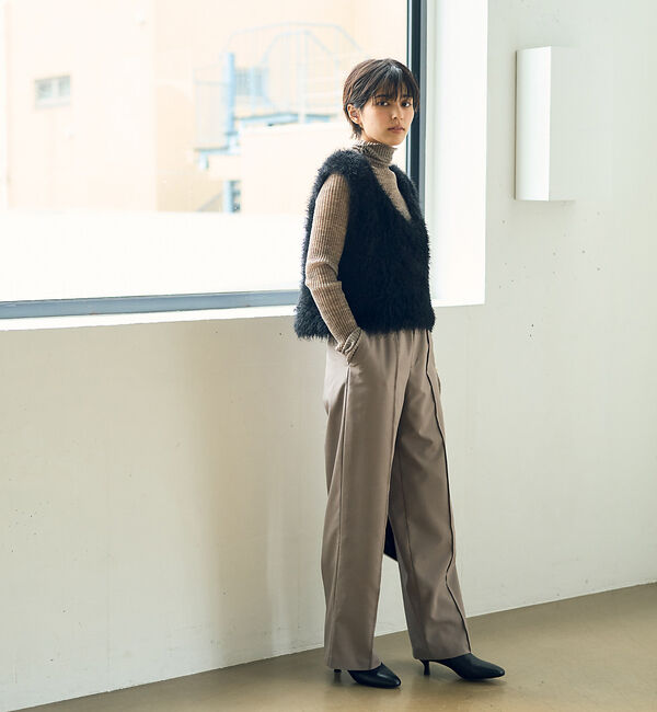 Rouge vif「ウールライクイージーストレートパンツ」|その他|