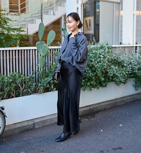 Rouge vif「とろみレーヨンオーバーサイズシャツ」|シャツ・ブラウス|