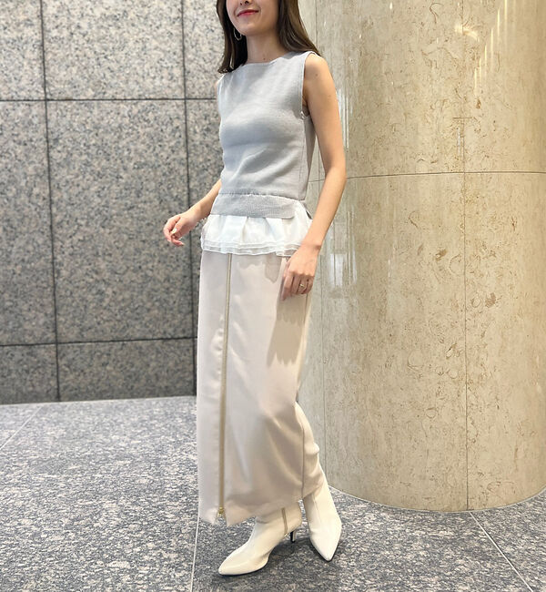 Rouge vif「【一部店舗限定】フロントZIPストレッチハイウエストスカート」|スカート|
