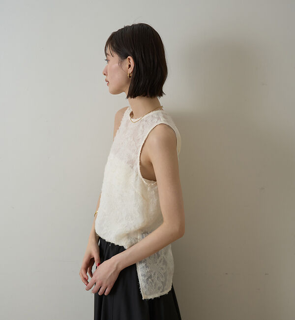 Rouge vif「【一部店舗限定】フラワーフェザーアメスリブラウス」|シャツ・ブラウス|