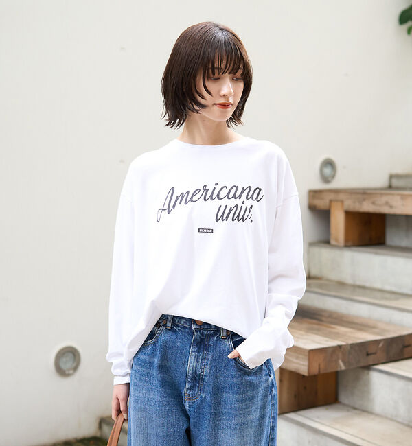 Rouge vif「【AMERICANA&times;MICA＆DEAL/ アメリカーナ&times;マイカ】long te」|Tシャツ・カットソー|