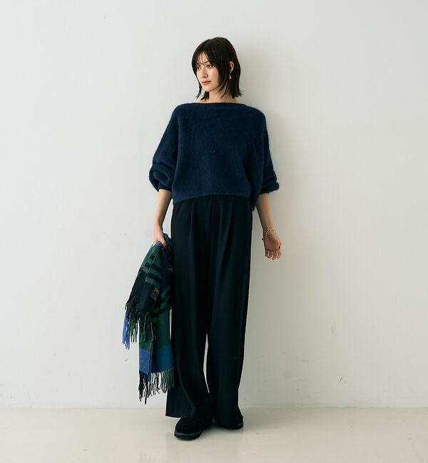 Rouge vif「フォックスウールクロップドボレロプルオーバー」|ニット・セーター|