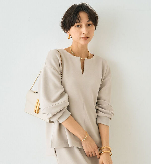 Rouge vif「【セットアップ対応】 ダブルエアープルオーバー」|シャツ・ブラウス|ベージュ