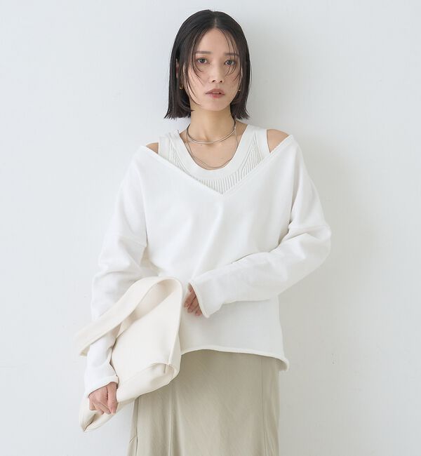 Rouge vif「裏毛Vネックスウェットプルオーバー」|スウェット・ジャージ|