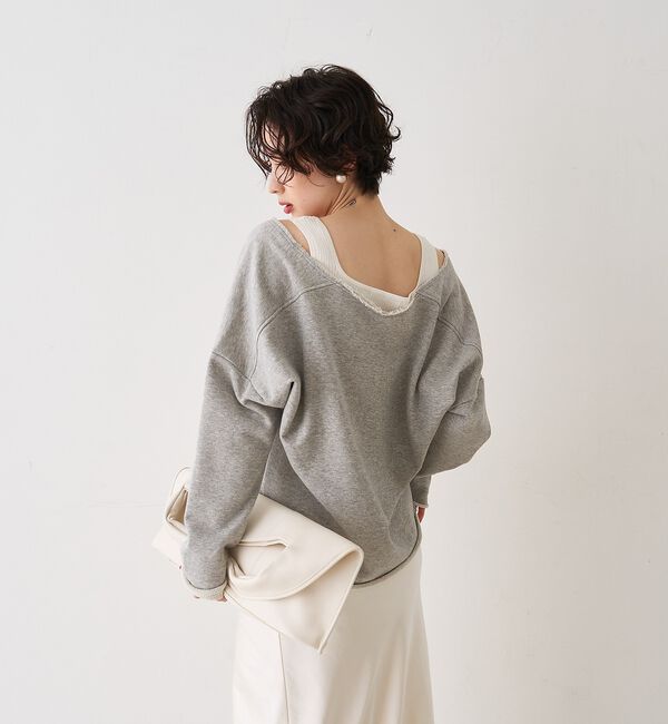 Rouge vif「裏毛Vネックスウェットプルオーバー」|スウェット・ジャージ|
