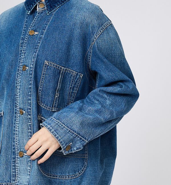 Rouge vif「【REMI RELIEF/レミレリーフ】9.5ozネップDENIMカバーオール（」|ブルゾン・スタジャン|