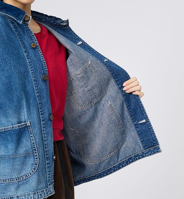 Rouge vif「【REMI RELIEF/レミレリーフ】9.5ozネップDENIMカバーオール（」|ブルゾン・スタジャン|