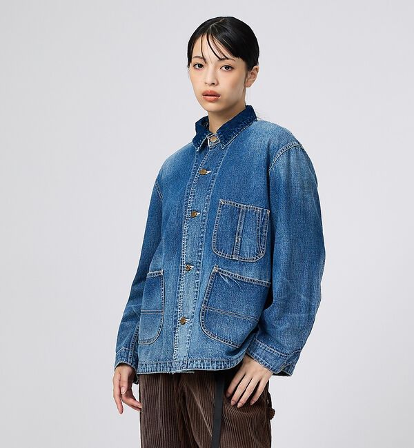 Rouge vif「【REMI RELIEF/レミレリーフ】9.5ozネップDENIMカバーオール（」|ブルゾン・スタジャン|