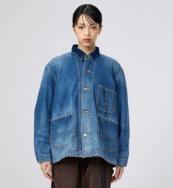 Rouge vif「【REMI RELIEF/レミレリーフ】9.5ozネップDENIMカバーオール（」|ブルゾン・スタジャン|