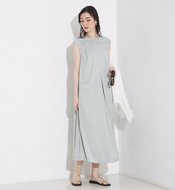 qualite「リネンライクフロントタックワンピース」|ワンピース|