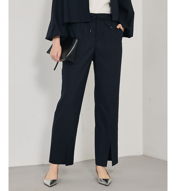 qualite「【セットアップ対応】スリットパンツ」|その他|ネイビー