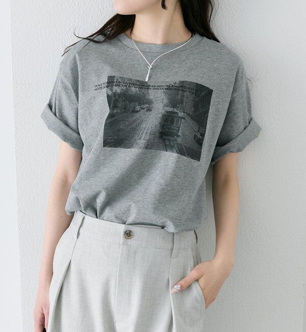  「アソートフォトプリントTシャツ」|Tシャツ・カットソー|グレー