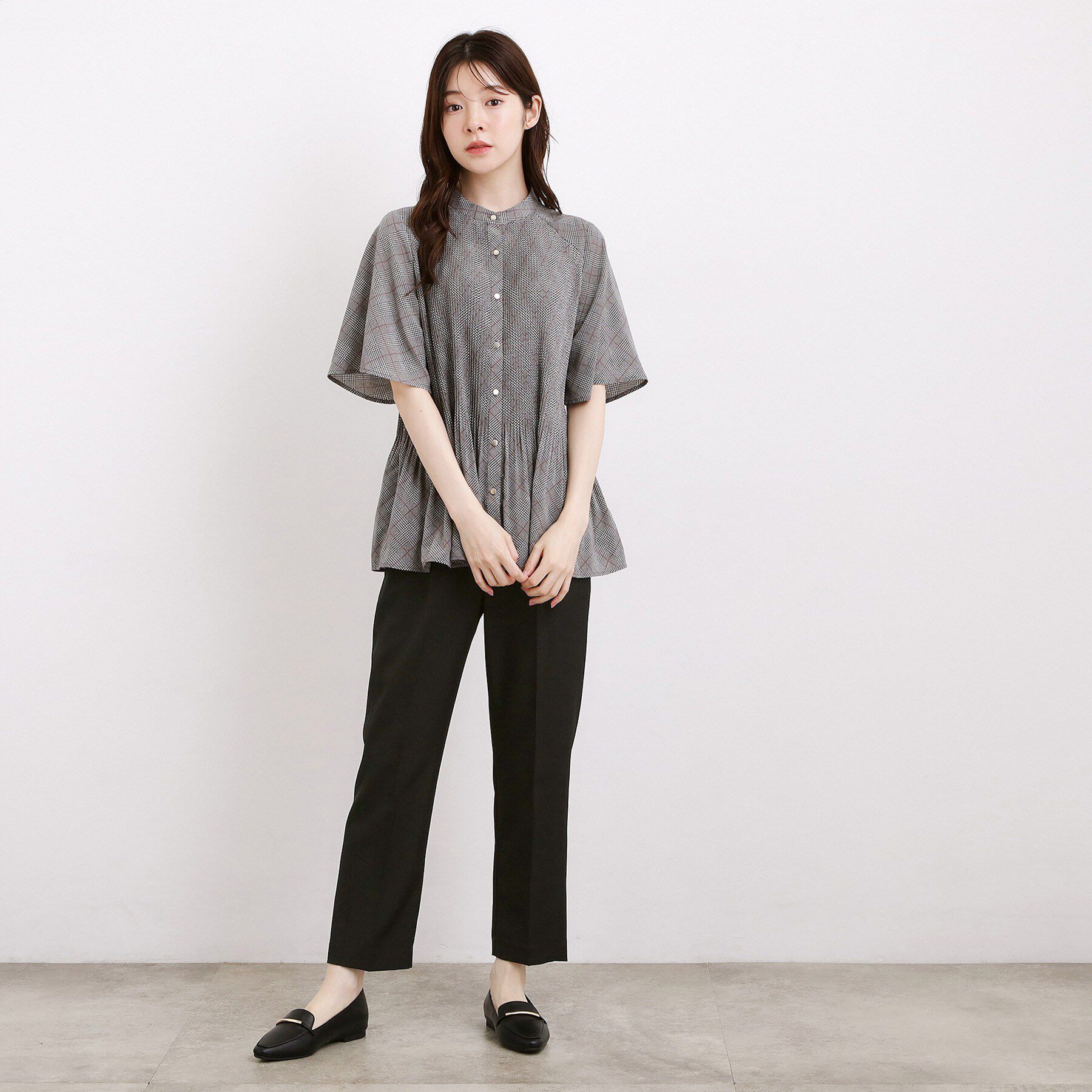 grove「【防しわ/S-3L】美しいシルエットが続く テーパードパンツ」|その他|