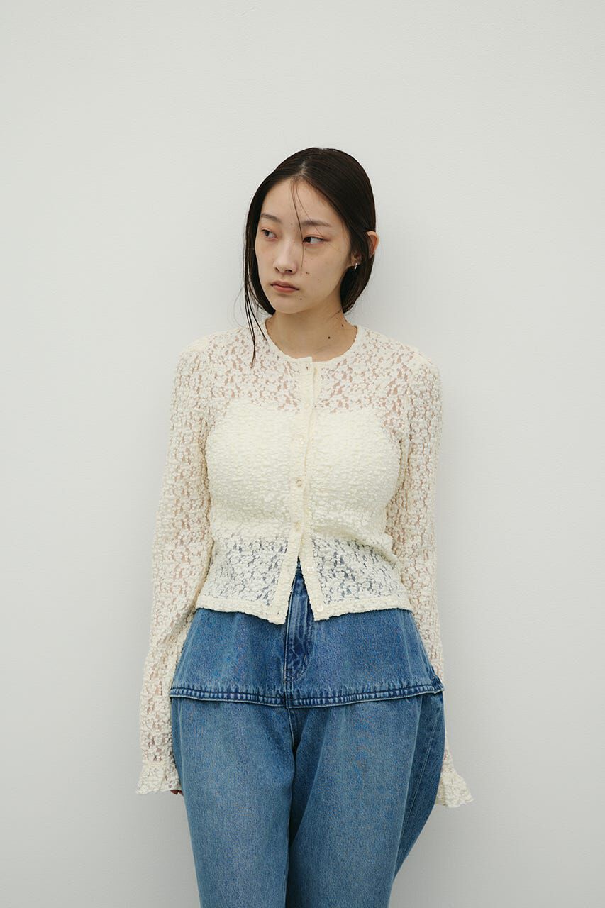 STYLEMIXER「タックショルダーレースカーデ」|Tシャツ・カットソー|