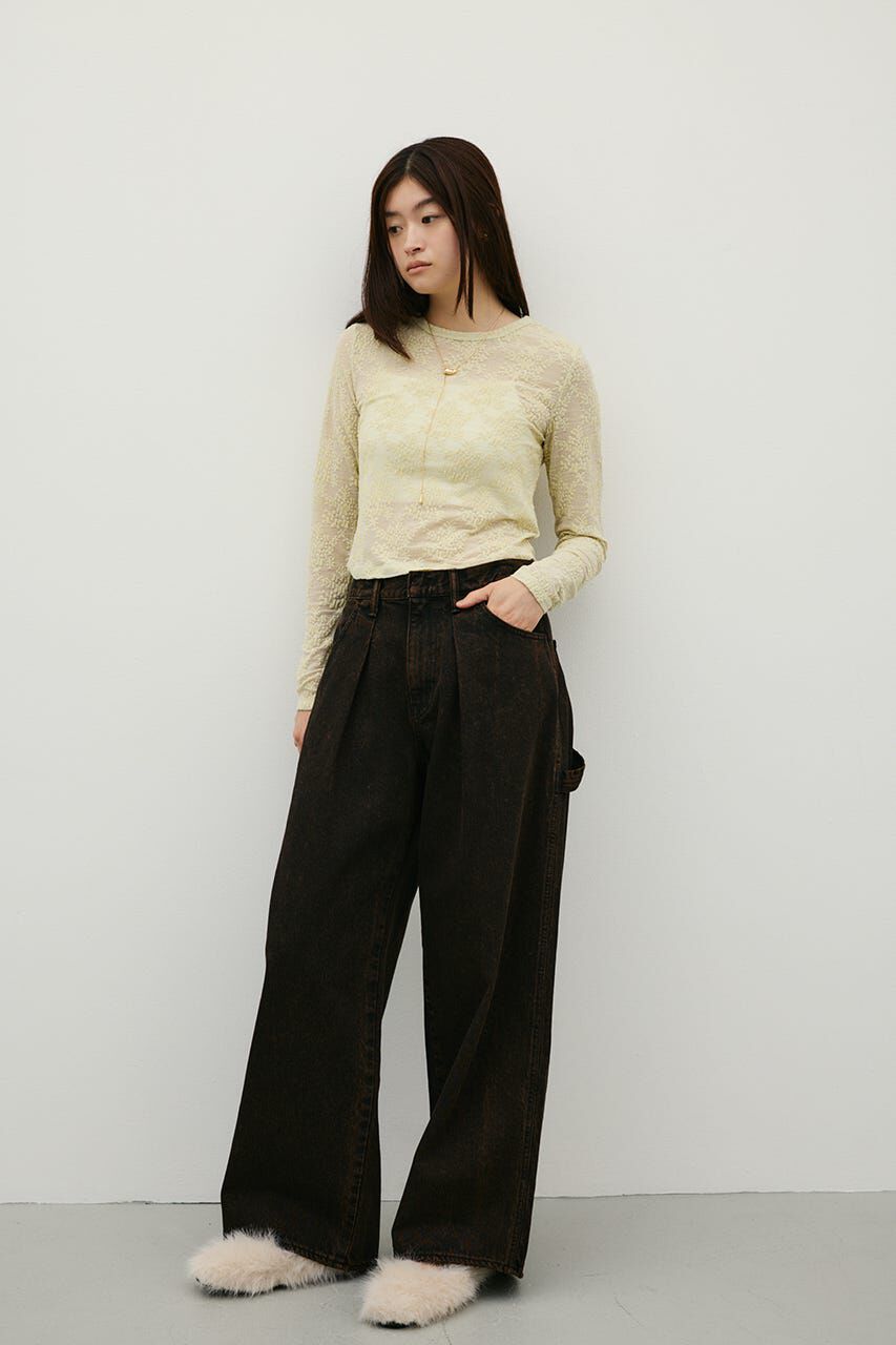 STYLEMIXER「ジャガードレースカットトップ」|Tシャツ・カットソー|