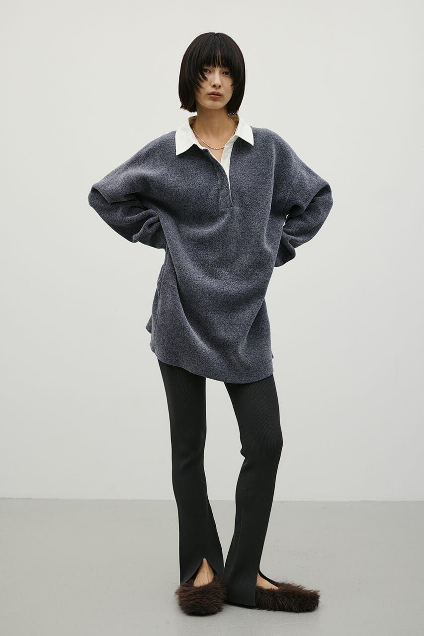 STYLEMIXER「ラガーニットトップ」|ニット・セーター|GRY