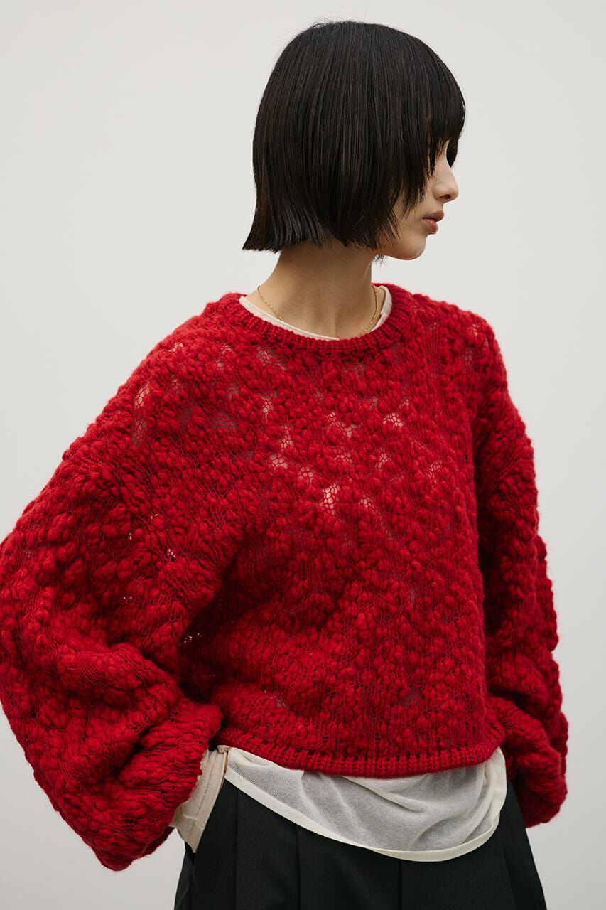 STYLEMIXER「ローゲージスラブヤーンニット」|ニット・セーター|RED