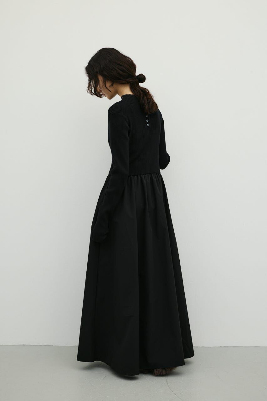 STYLEMIXER「ハイネックコンビネーションワンピース」|ワンピース|BLK