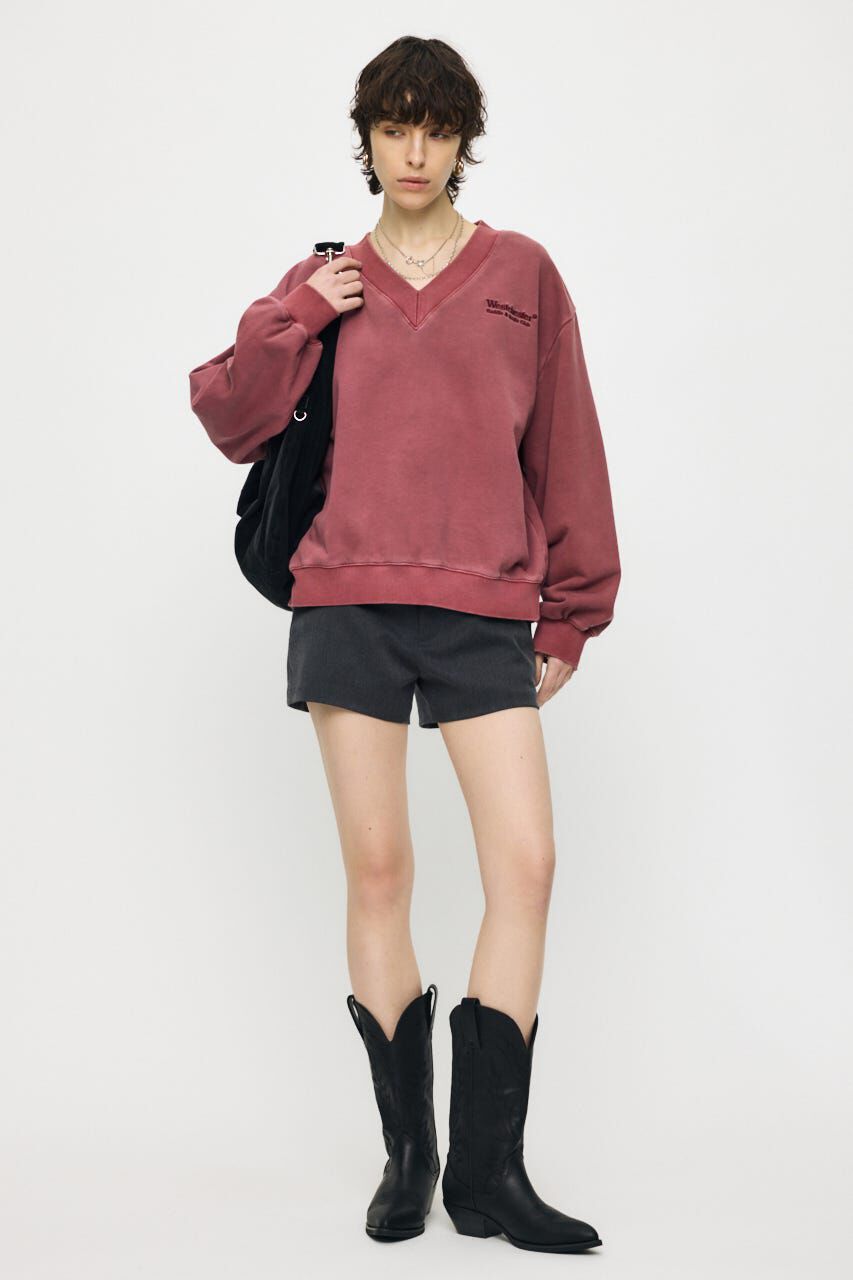 MOUSSY「FADED V NECK SWEAT シャツ」|パーカー|