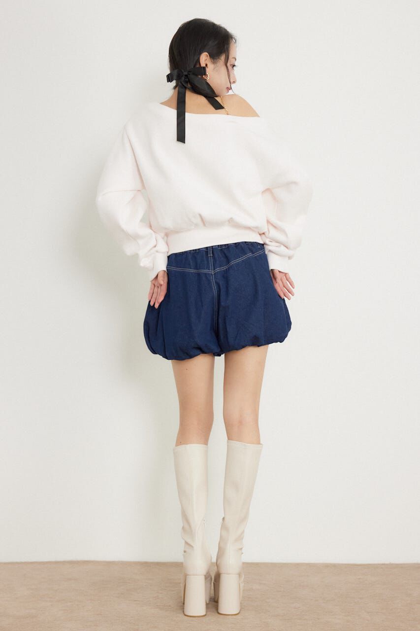 rienda「ワンショルダーボリュームスウェットトップス」|Tシャツ・カットソー|