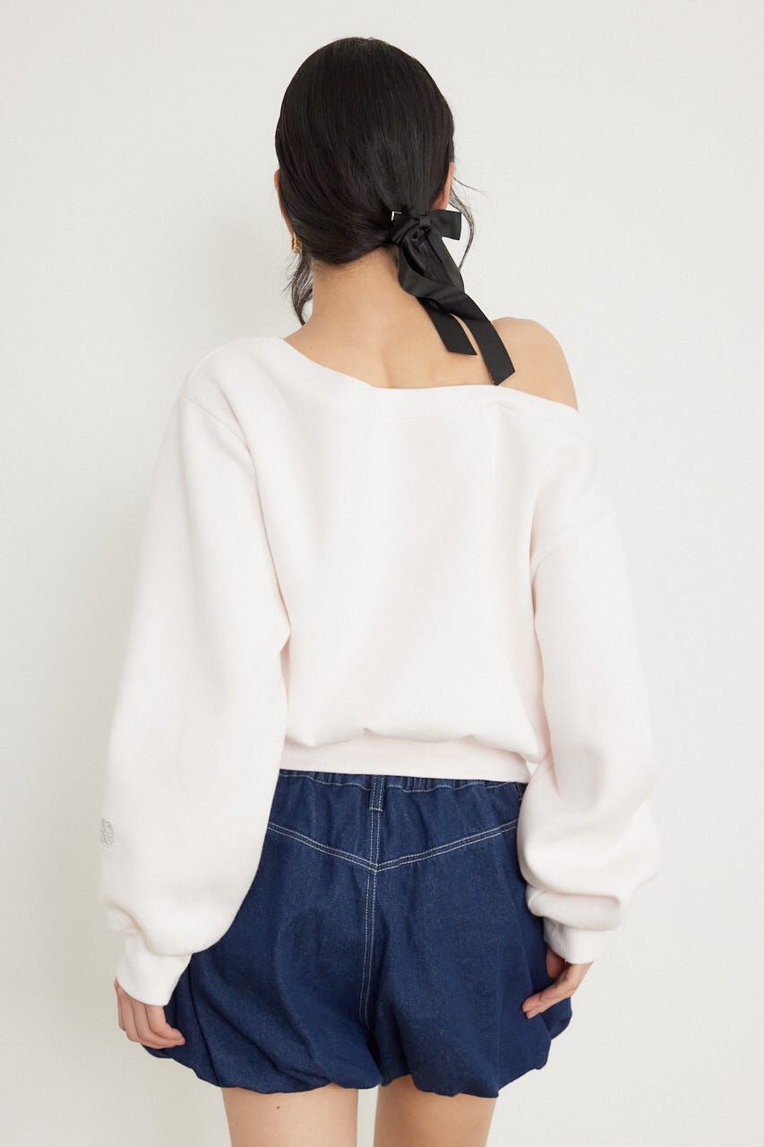rienda「ワンショルダーボリュームスウェットトップス」|Tシャツ・カットソー|
