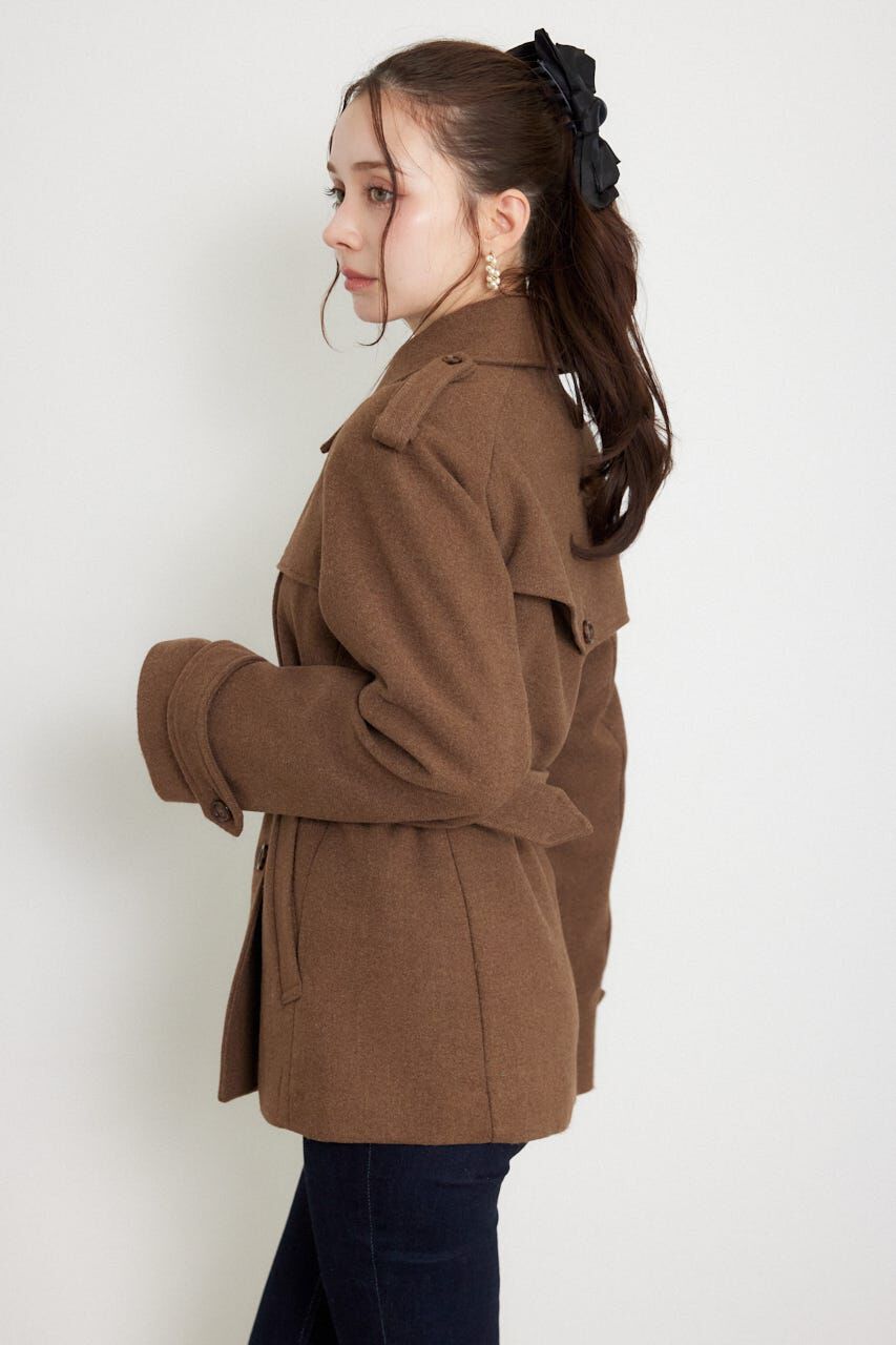 rienda「トレンチディテールショートコート」|その他|