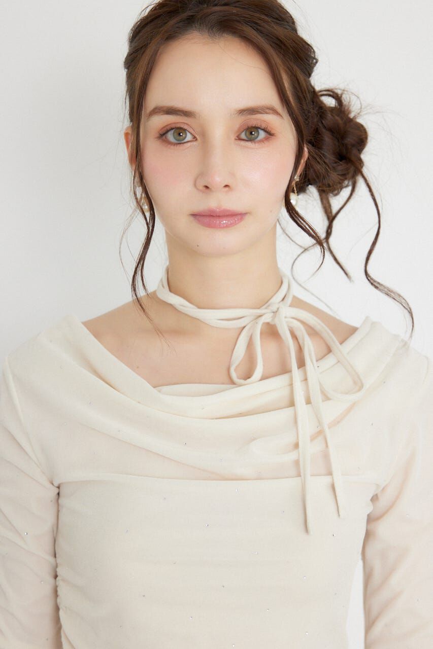 rienda「ドレープベロアトップス」|Tシャツ・カットソー|
