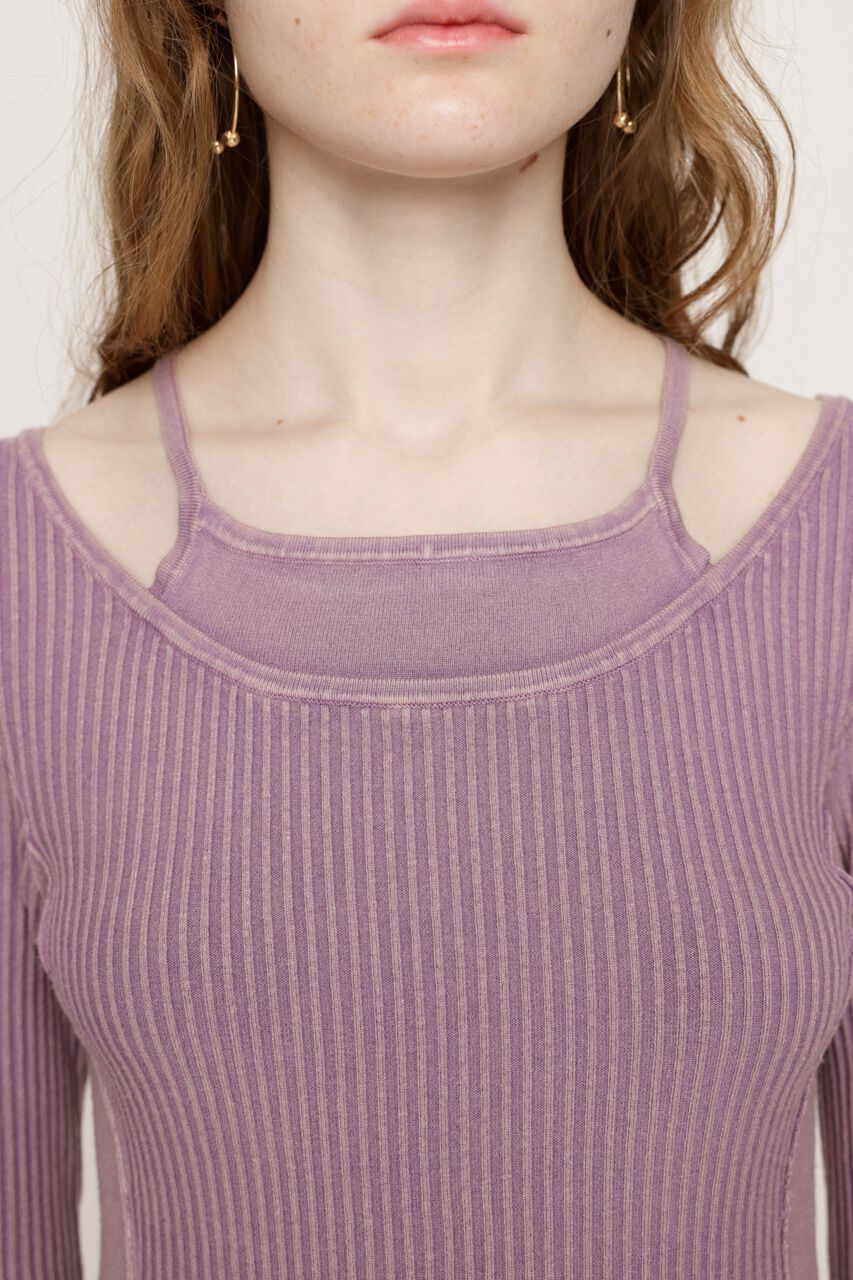 SLY「LAYER WASHED KNIT トップス」|ニット・セーター|