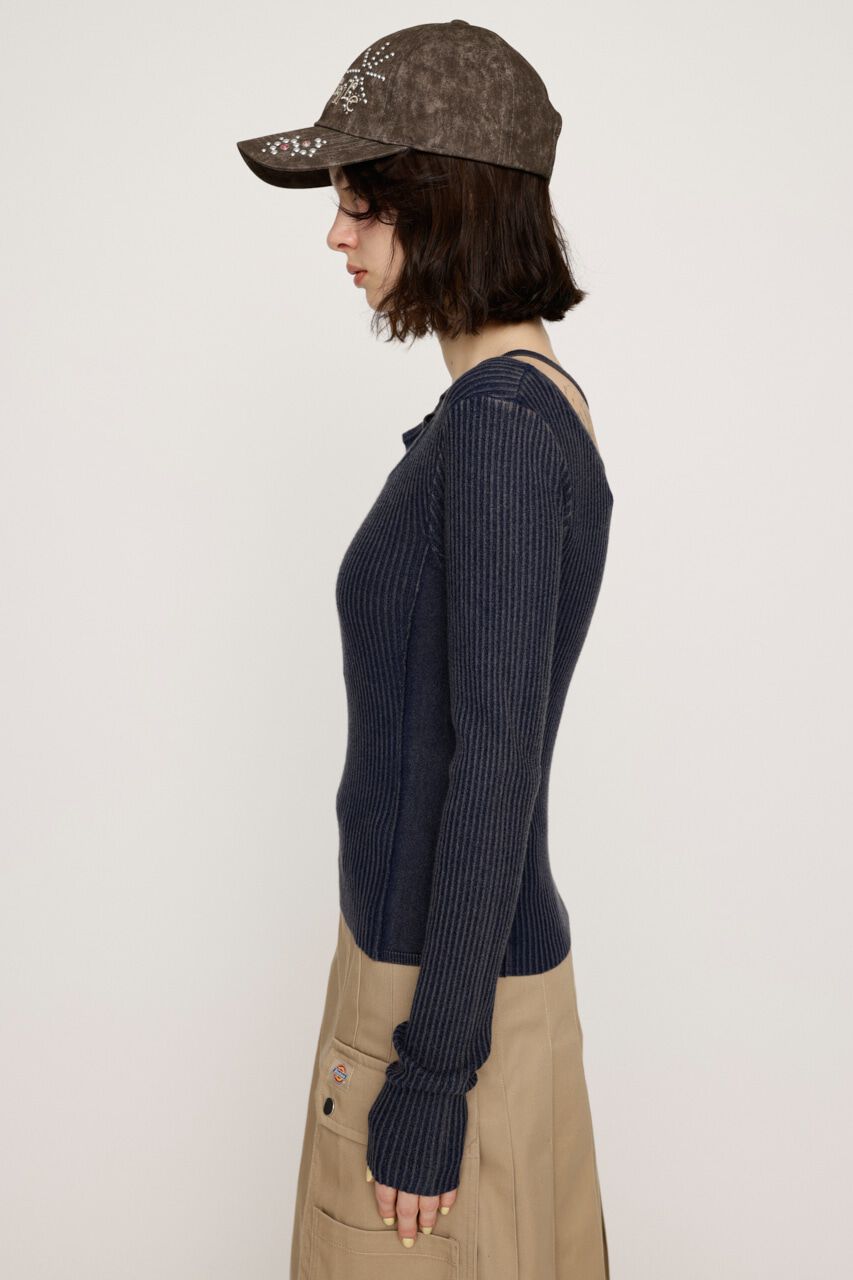 SLY「LAYER WASHED KNIT トップス」|ニット・セーター|