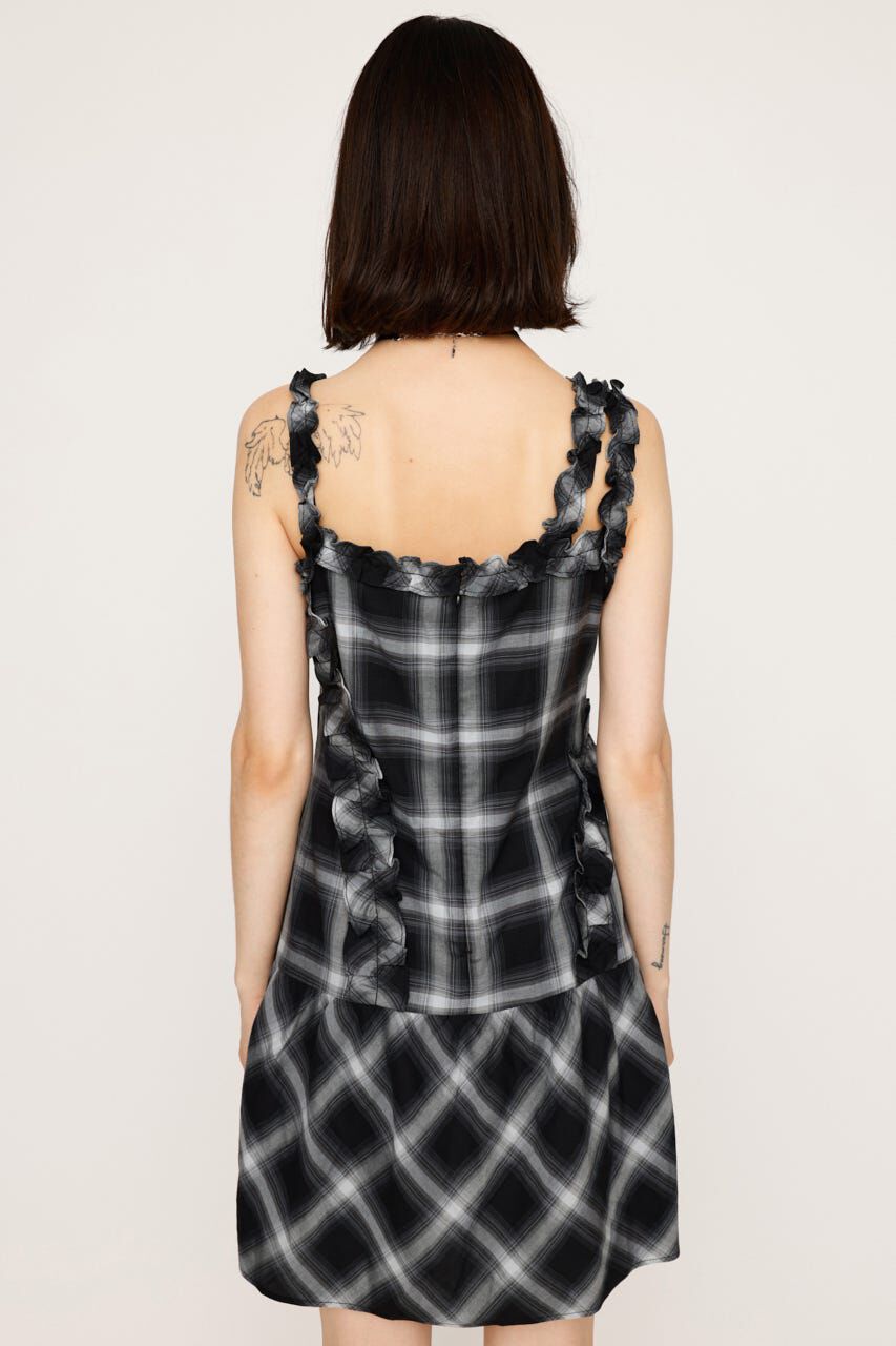 SLY「CHECK FRILL ショートワンピース」|ワンピース|