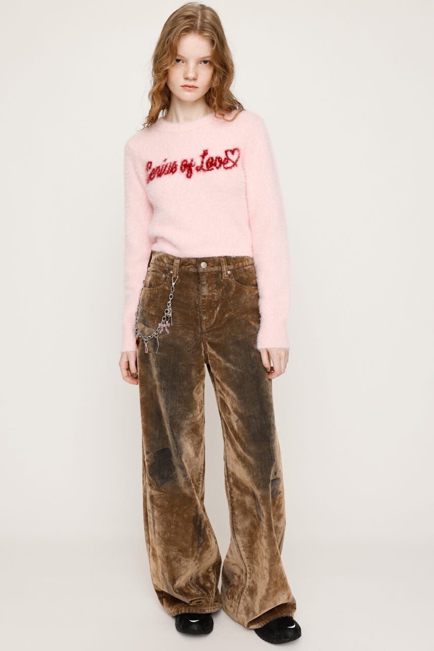 SLY「SHAGGY YARN LOGO C／N トップス」|ニット・セーター|