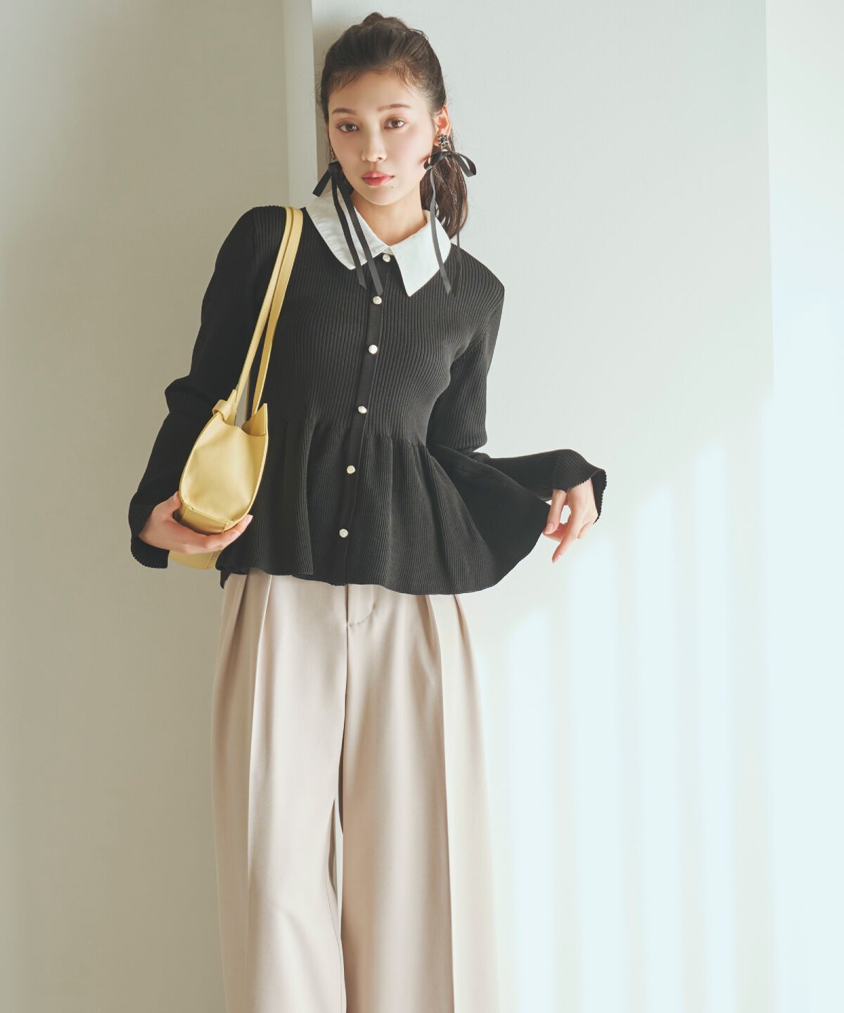 アンドクチュール「タックワイドパンツ」|その他|