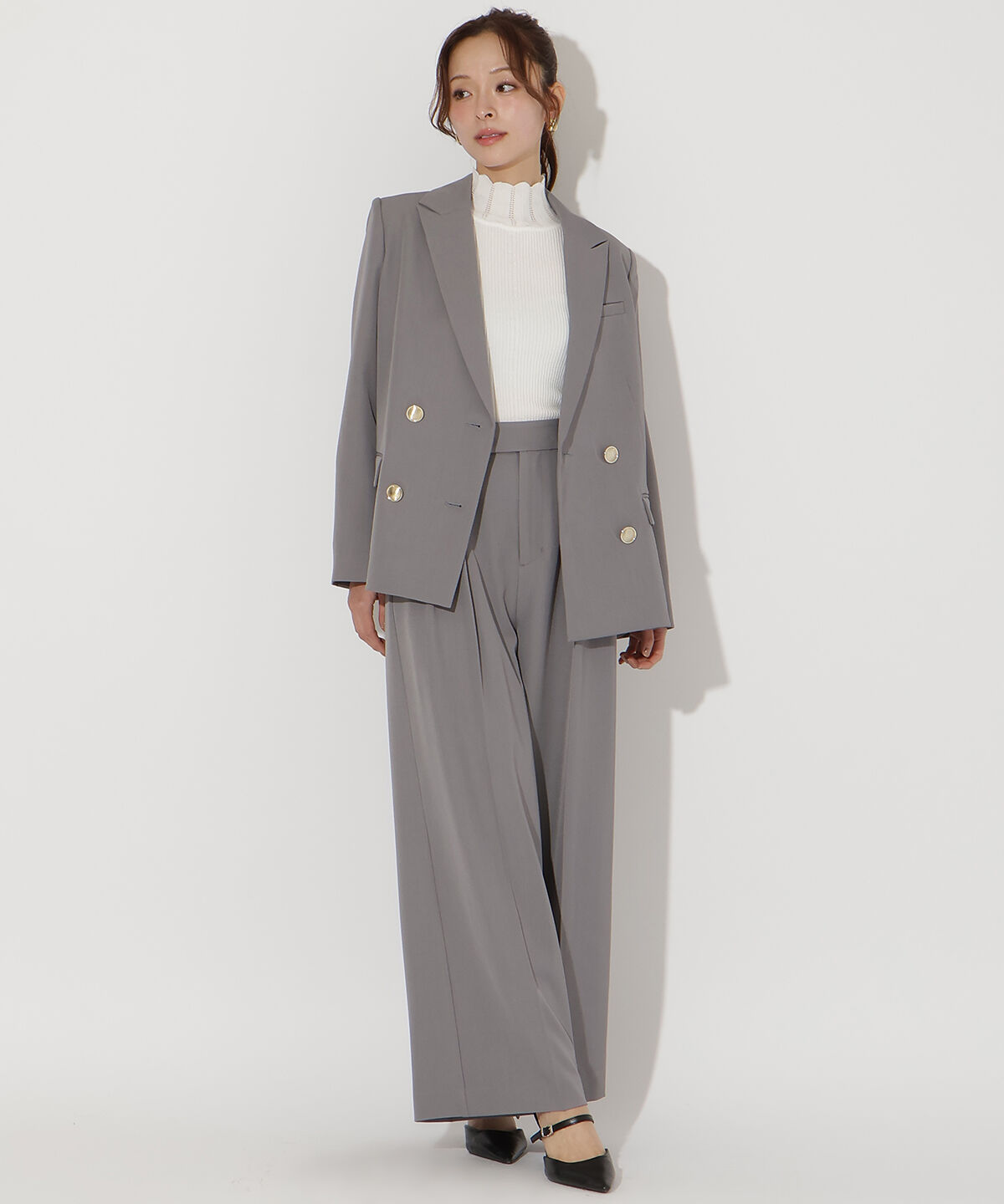 アンドクチュール「タックワイドパンツ」|その他|