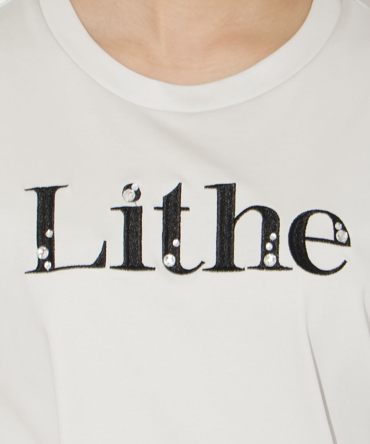 WILLSELECTION「ビジュー付き刺繍ロゴTシャツ」|Tシャツ・カットソー|