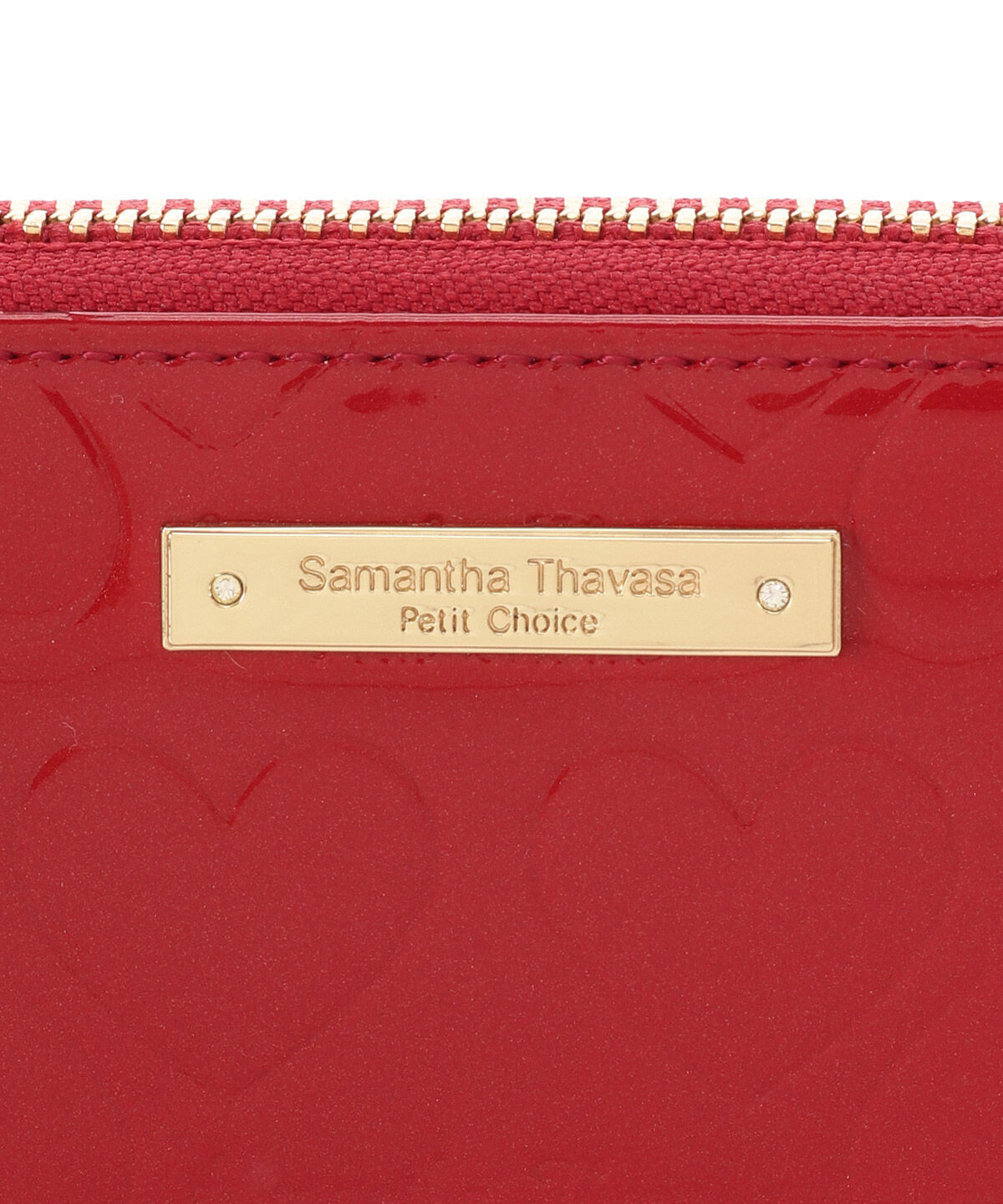 Samantha Thavasa Petit Choice「エナメルハート型押し ラウンド長財布」|財布|