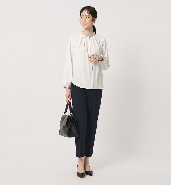 UNITED ARROWS「バイカラー パイピング ブラウス ‐ウォッシャブル‐」|シャツ・ブラウス|